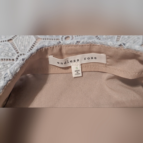 Endless Rose Light Blue Lace Skirt & Shirt Set Size Small VGUC! - Picture 5 of 11